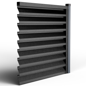 Оградна щора АТЛАС HI-MAT RAL 9005-Еднолицев