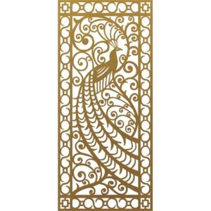 Лазерно рязана ламарина паун