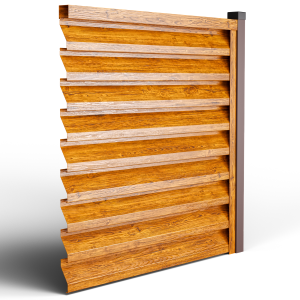 Оградна щора АТЛАС цвят Златен дъб-Еднолицев