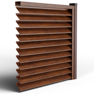 Оградна щора СИГМА цвят Махагон -Двулицев