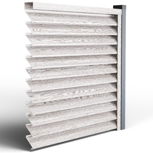 Оградна щора СИГМА цвят Бял дъб - Еднолицев