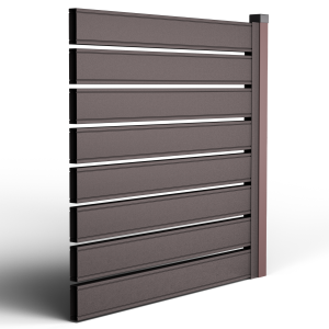 Пано за ограда Terra Тъмно кафяво RAL 8019