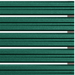 Хоризонтална летва цвят Зелен HI MAT - Еднолицев RAL 6005