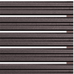 Хоризонтална летва цвят Тъмно кафяв HI MAT - Еднолицев RAL 8019