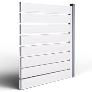 Пано за ограда Terra цвят Бял