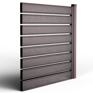 Пано за ограда Terra Кафяво RAL 8019 Hi mat