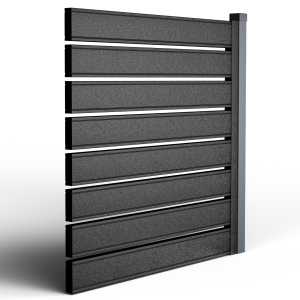 Пано за ограда Terra Черно RAL 9005 Hi mat