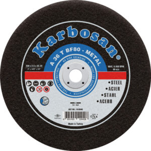 Диск за рязане на метал KARBOSAN A36T, Ø 230 x 2.5 x 22.23 mm