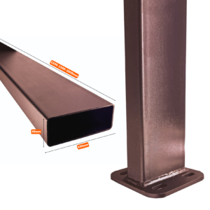 Колчета 100x40x2мм с планка цвят Кафяв