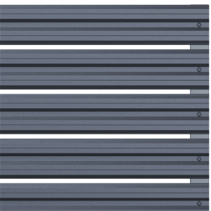 Хоризонтална летва цвят АНТРАЦИТ - Двулицев RAL 7016