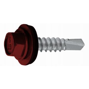 Винт ~7504K, самопробивен с EPDM шайба RAL 3009