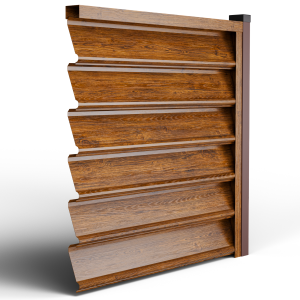 Пано за ограда Gamma | Орех гланц -Двулицев