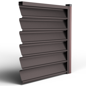 Пано за ограда Gamma | Тъмно кафяво RAL 8019-Двулицев