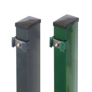 Колчета за двойни оградни пана с планка - Зелен