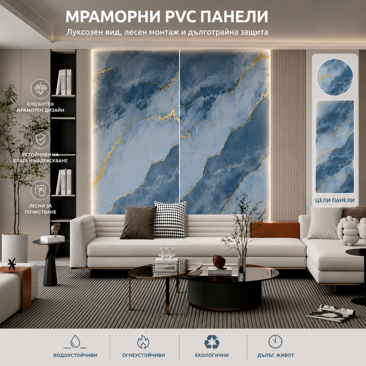 Мраморни ПВЦ панели